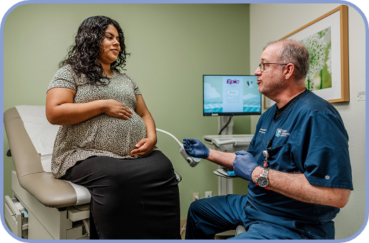 Dr. Hernandez consults with a patient