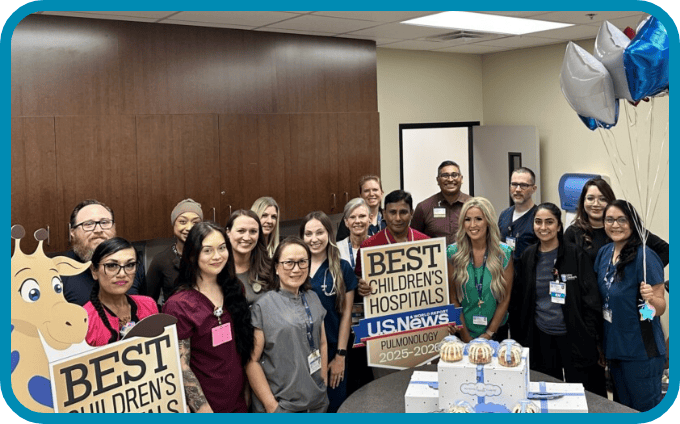 Valley Children's pulmonology team accepts their US News award