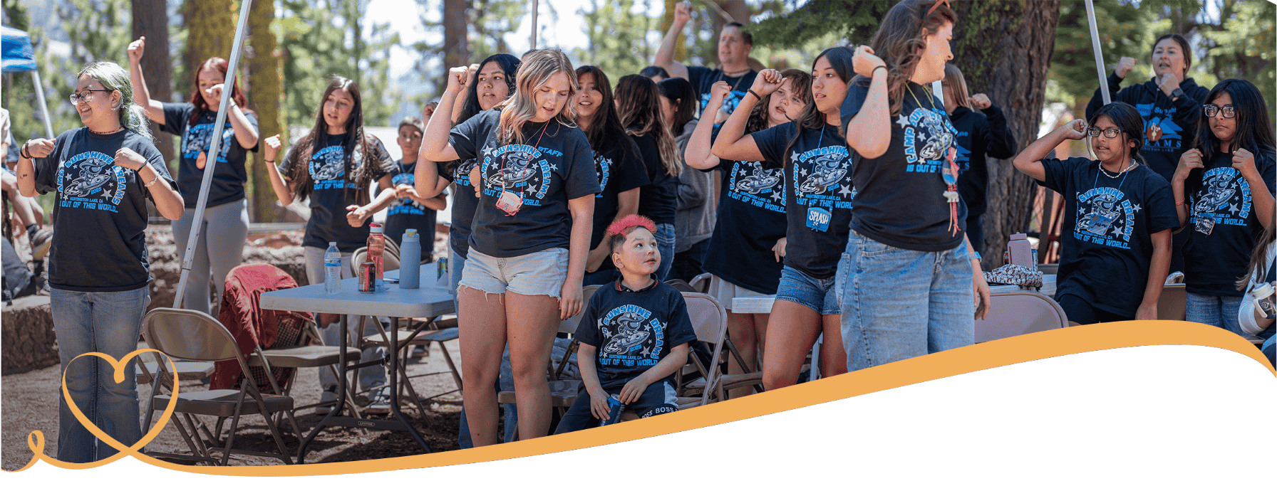 Campers participate in an activity at Camp Sunshine Dreams