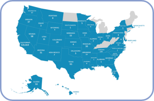 Map of United States