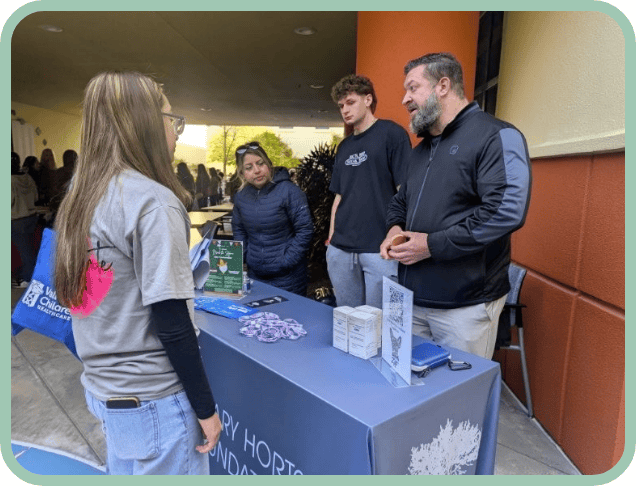 A participant at the conference visits a booth