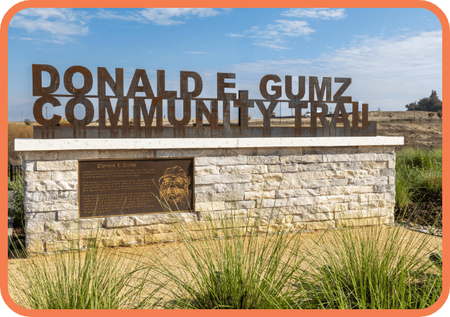 Photo of the Donald E. Gumz Community Trail sign
